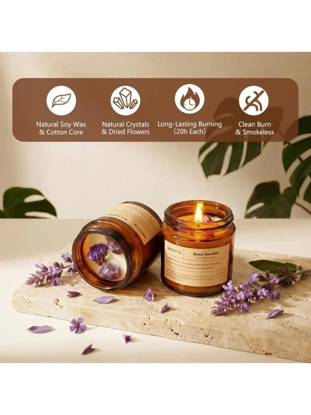 24 Pack Aromatherapy Scented Candles - Long Lasting Soy Wax Gifts for All